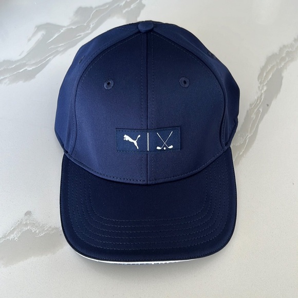 Puma Other - Puma x Golf Navy Blue and White Adjustable Baseball Hat